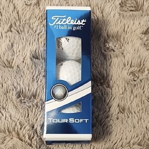 NWT Titleist Tor Soft Three White Golf Balls